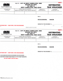 Form Pro-q1wc - Estimated Tax Voucher - City Of West Carrolton