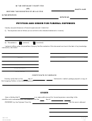 Form Rw1130 - Petition And Order For Funeral Expenses