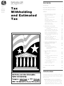 Publication 505 - Tax Withholding And Estimated Tax Printable pdf
