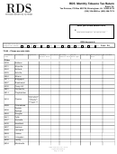 Rds Monthly Tobacco Tax Return Form