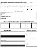 Form W-9s - Taxicab Driver's Income & Expense Worksheet