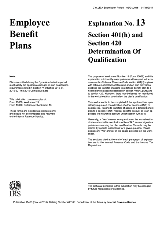 Form 13069 Draft - Employee Benefit Plan Printable pdf