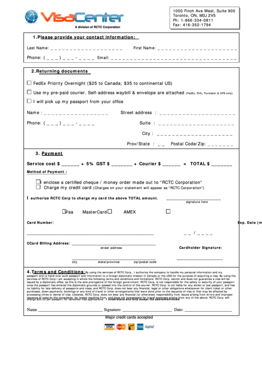 Visa Application Form - High Commission Of The Republic Of Zambia