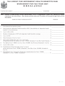 Tax Credit For Dependent Health Benefits Paid Worksheet - Maine Revenue Services - 2007