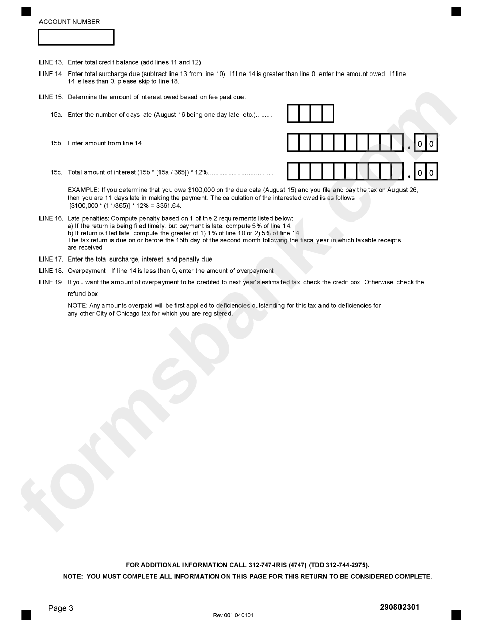 Form 2908 - Instructions For Preparing The Emergency Telephone System Surcharge Return