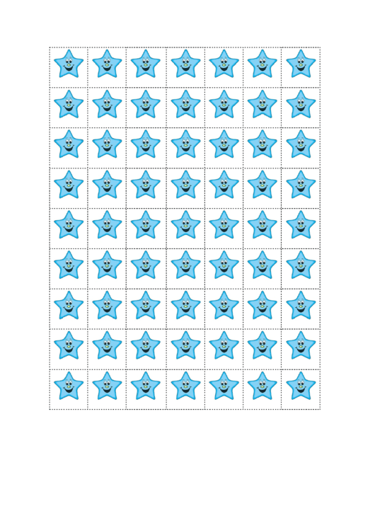 Star Sticker Template Printable pdf