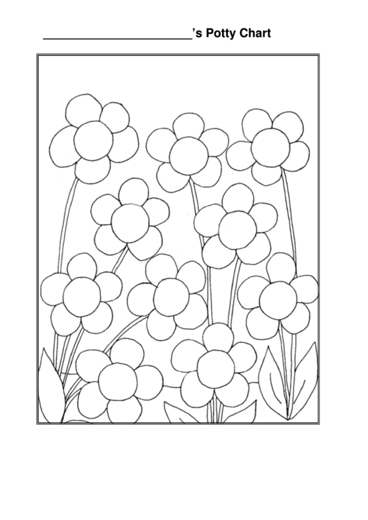 Flower Potty Chart Printable pdf