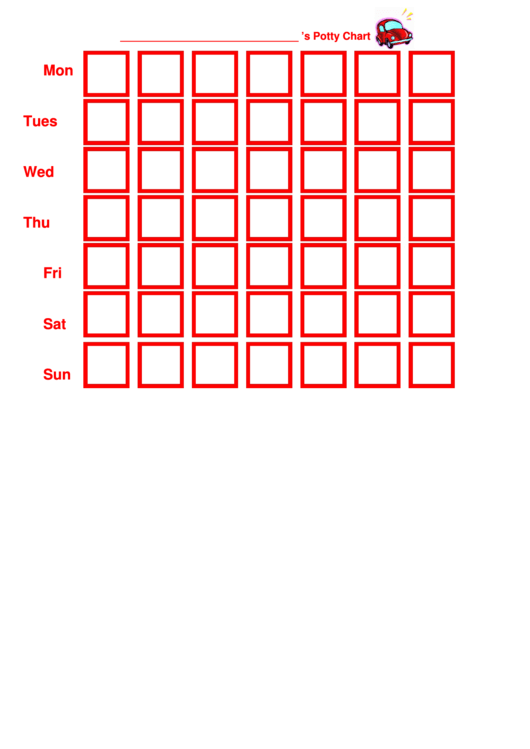 Car Potty Chart Printable pdf