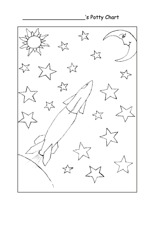 Rocketship Potty Chart Printable pdf