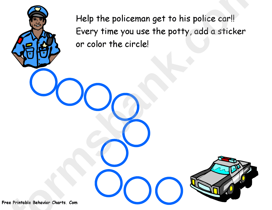 Police Potty Training Sticker Chart