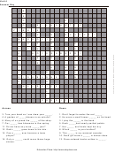 Crossword Puzzle With Answers