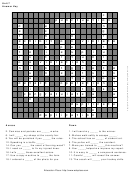 Crossword Puzzle Template With Answers