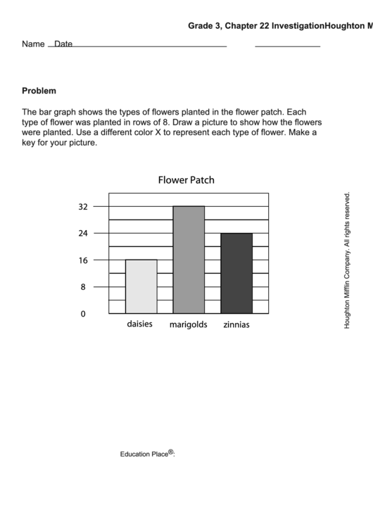Houghton Mifflin Math Grade 3 - Charts And Graphs Worksheet