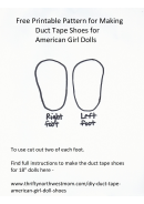 Making Duct Tape Shoes For American Girl Dolls Pattern Template