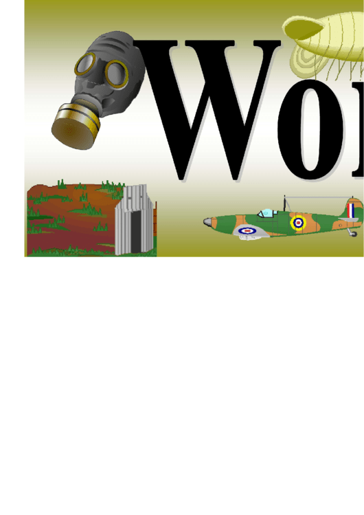 World War 2 Poster Template Printable pdf