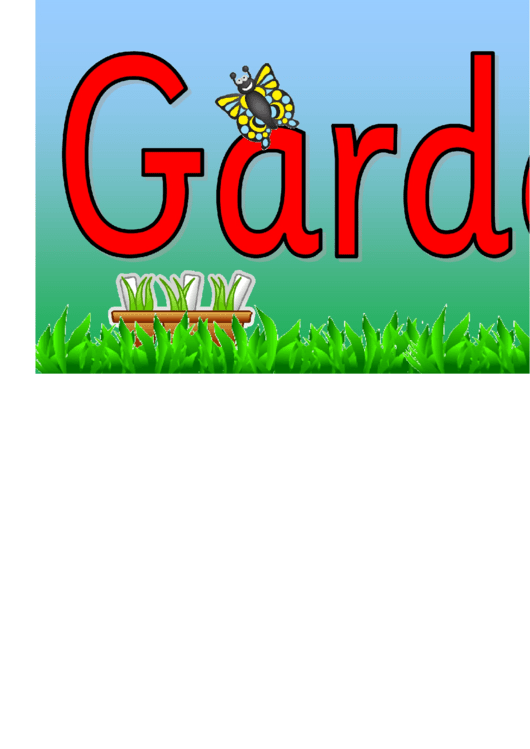 Gardening Area Poster Template Printable pdf