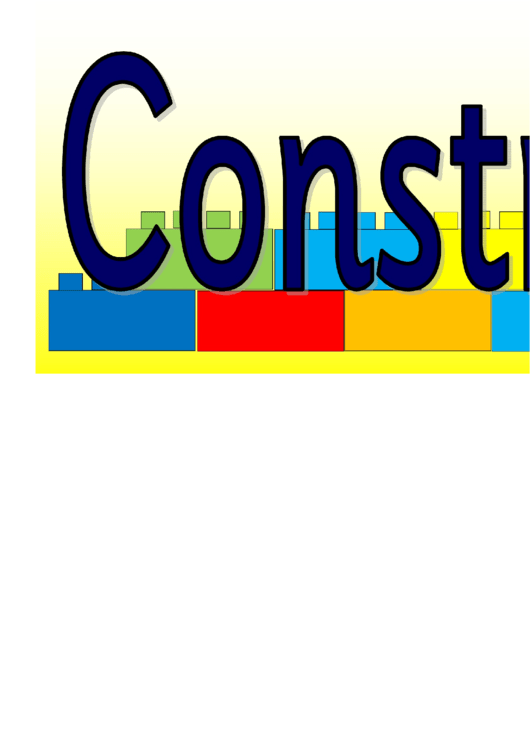 Construction Area Poster Template Printable pdf