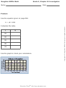 Houghton Mifflin Math Grade 6 - Charts And Graphs Worksheet