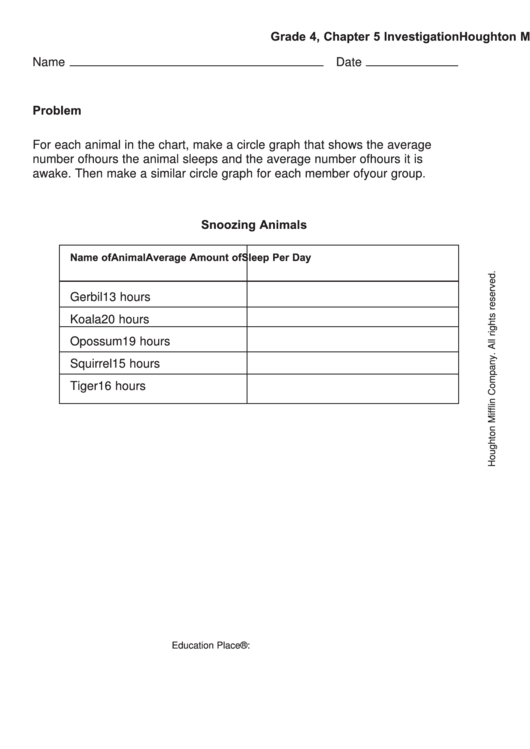 4th Grade Math Work Sheet Printable pdf