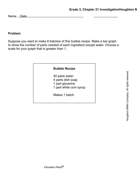 3rd Grade Math Work Sheet Printable pdf