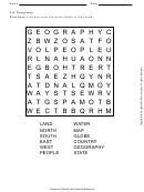 U.s. Geography Word Search Puzzle Template