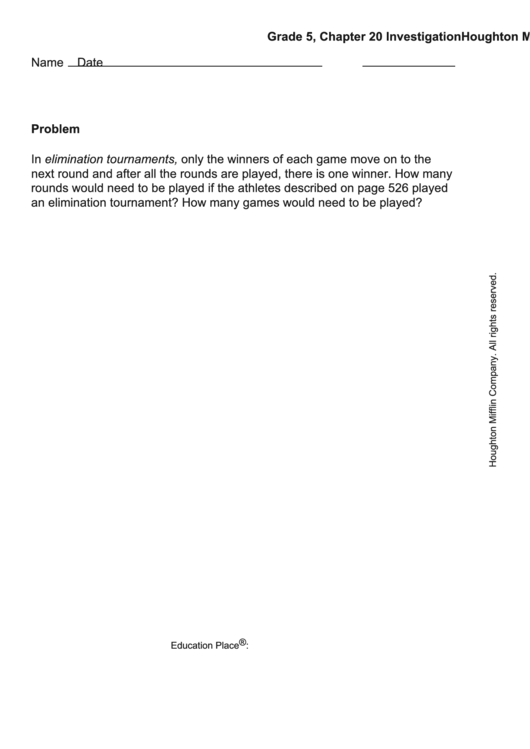 5th Grade Math Work Sheet Printable pdf