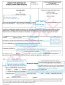 Sample Form Cj-d 111a - Order For Service By Publication And Mailing