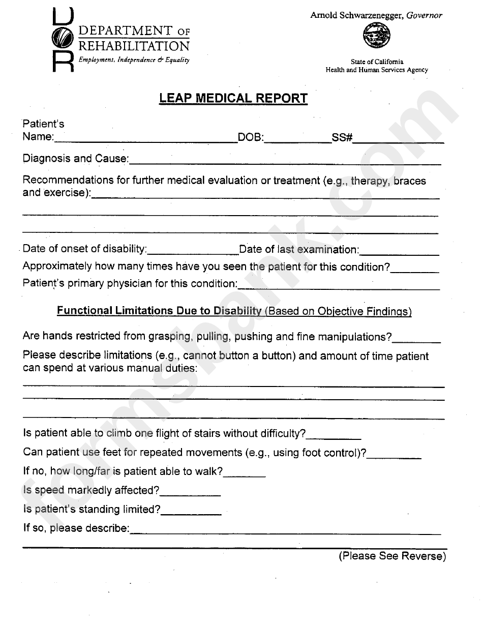 Leap Medical Report - California Health And Human Services Agency