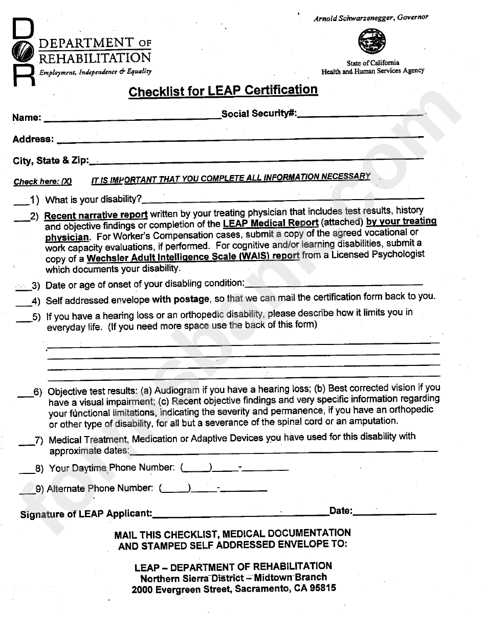 Leap Medical Report - California Health And Human Services Agency
