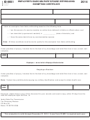 Form Id-ms1 - Employee's Idaho Military Spouse Withholding Exemption Certificate - 2014