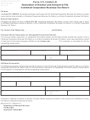 Form Ct-1120cc-r - Revocation Of Election And Consent To File Combined Corporation Business Tax Return