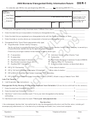 Fillable Form Der-1 - Montana Disregarded Entity Information Return - 2009 Printable pdf
