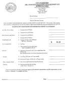 Passenger Transportation Business Tax Reporting Form - City Of Whittier - 2003