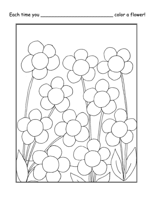 Flower Behavior Chart Printable pdf