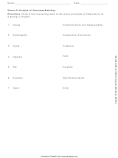 Seven Principles Of Kwanzaa Matchup Worksheet