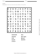 Winter Word Search Puzzle Template
