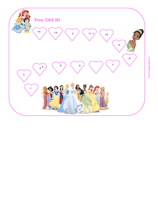 Disney Princess Behavior Chart Printable pdf