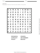 Kwanzaa Word Search Puzzle