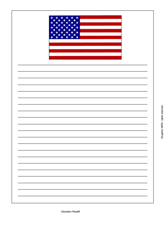 Veterans Day Writing Paper Printable pdf