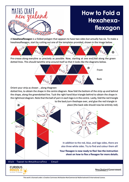 Red And Blue Hexahexaflexagon Template Printable pdf