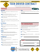 Fillable Teen Driver Contract Template Printable pdf