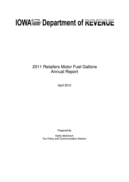 Instructions For Form 82-053 - Motor Fuel Retailers Gallons Annual Report - 2011 Printable pdf