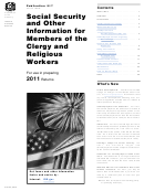 Publication 517 - Social Security And Other Information For Members Of The Clergy And Religious Workers - 2011