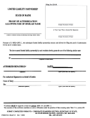 Form Mllp-15 - Proof Of Authorization Allowing Use Of Similar Name