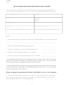 Form It-qbr - Qualified Business Registration Form