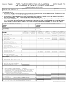 Schedule Tc (form Gr-1040) - Part-year Resident Tax Calculation - City Of Grand Rapids - 2010