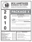 Package X - New Hampshirebusiness Tax Forms - 2010