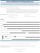Stock And Mutual Fund Reporting Form - Nebraska Unclaimed Property Division