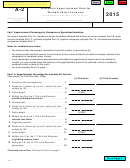 Form A-2 - Wisconsin Apportionment Data For Multiple Factor Formulas - 2015
