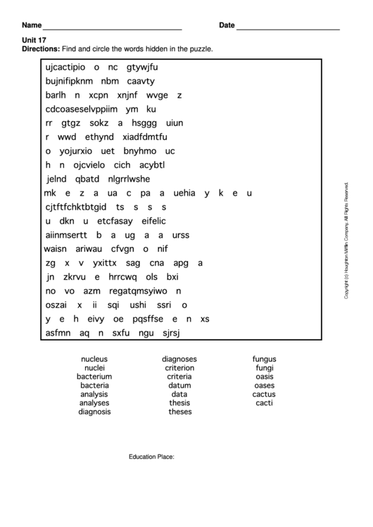 Level 7 Word Search Puzzle Printable pdf